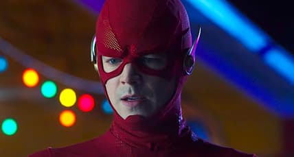 The Flash (Grant Gustin) desperately looks for Deathstorm (Robbie Amell) in The Flash Season 8 Episode 12 "Death Rises" (2022), Warner Bros. Television