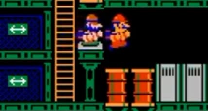 Foreman Spike attempts to sabotage Mario's efforts via Wrecking Crew (1985), Nintendo