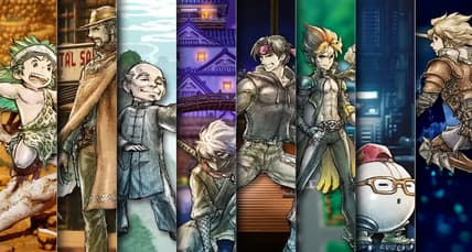 The nine heroes assemble in Live A Live (2022), Square Enix