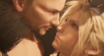 Andrea Rhodea (Trevor Devall) calls Cloud's (Cody Christian) drag is "perfection" in Final Fantasy VII (2020), Square Enix