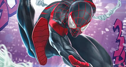 Miles Morales hits the streets on Skan Srisuwan's Sanctum Santorum Comics & Oddities variant cover for Miles Morales: Spider-Man Vol. 1 #19 (2020), Marvel Comics