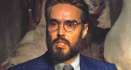 Dr. Windlesham (Russell Brand) faces interrogation in Death on the Nile (2022), 20th Century Studios