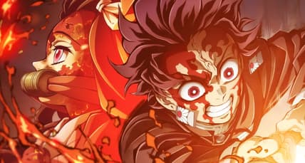Tanjiro (Natsuki Hanae) and Nezuko Kamado (Akari Kitou) let their rage flow in Demon Slayer: Kimetsu no Yaiba Haishra Training Arc (2024), Aniplex
