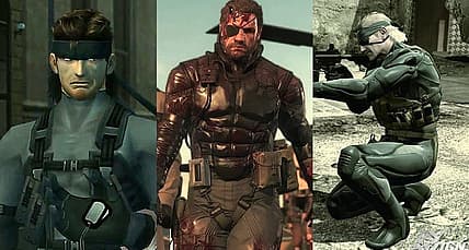 Split image of Metal Gear Solid games, Konami