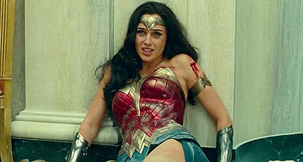 Wonder Woman takes a blow from Cheetah in Wonder Woman 1984 (2020), Warner Bros. Pictures