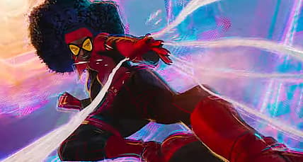 Spider-Woman (Issa Rae) unleashes her webs in Spider-Man: Across the Spider-Verse (2023), Sony