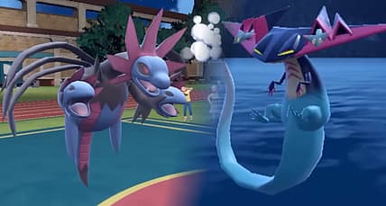 Hydreigon and Dragapult crossfade in Pokémon Scarlet & Violet (2022), Nintendo