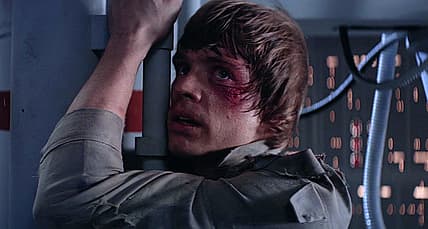Luke Skywalker defeated by Darth Vader in 'The Empire Strikes Back' (1980), 20th Century Fox