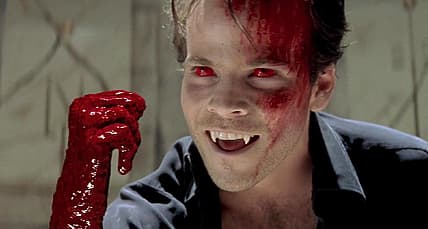 Deacon Frost (Stephen Dorff) attains the power of La Magra in Blade (1998), Marvel Entertainment