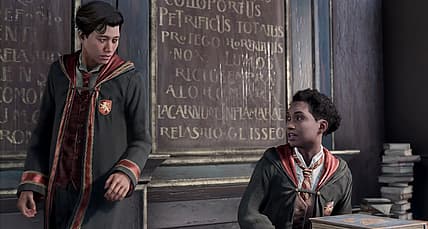 Player character talks to Natsai Onai in Hogwarts Legacy (2022), Warner Bros. Interactive