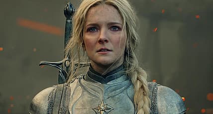 Galadriel stands alone after Mt. Doom erupts in The Lord of the Rings: The Rings of Power Season 1