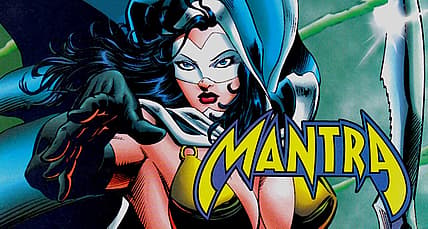 Mantra and the logo, from Malibu Comics