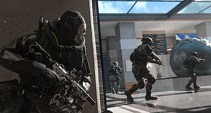 Ghost readies an ambush in the Himmelmatt Expo via Call of Duty: Modern Warfare II (2022)
