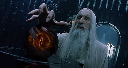 Christopher Lee as Saruman in The Lord of the Rings: The Fellowship of the Ring (2002), New Line