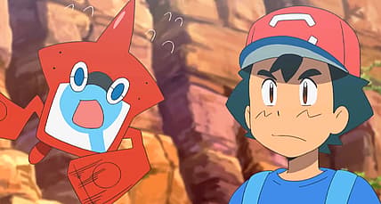 Ash and Rotom prepare to fight in Pokémon the Series: Sun & Moon—Ultra Legends Official Clip