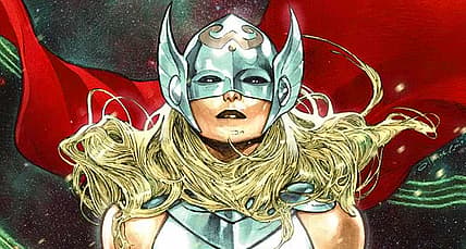 Jane Foster stands tall on Olivier Copiel's variant cover to Mighty Thor Vol. 3 #1 (2015), Marvel