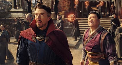 Benedict Cumberbatch as Dr. Strange and Benedict Wong as Wong in DOCTOR STRANGE IN THE MULTIVERSE