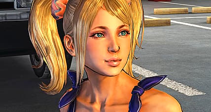 Juliet (Tara Strong) gets a birthday present from her father (Gregg Henry) in Lollipop Chainsaw