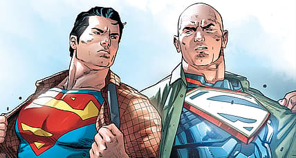 Two Men of Steel variant cover to Action Comics Vol. 1 #967 (2017), DC Comics