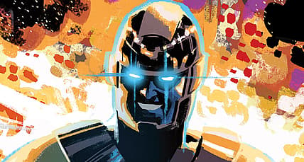 Kang the Conqueror defies the Uncanny Avengers on Daniel Acuña's cover to Uncanny Avengers Vol. 1
