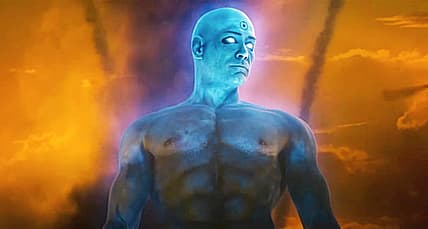 Dr. Manhattan (Billy Crudup) ends the conflict in Vietnam in Watchmen (2009), Warner Bros. Pictures