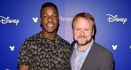 Rian Johnson and John Boyega