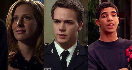 Split image of Holly, Sean and Jimmy from Degrassi: The Next Generation