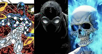 Split image of Spider-Man