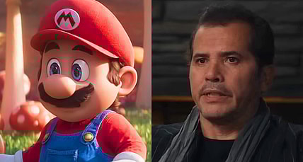 Mario is surprised in The Super Mario Bros. Movie (2023), Illumination via YouTube / John Leguizamo appears as an past-his-prime actor in The Menu (2022), Searchlight Pictures via YouTube