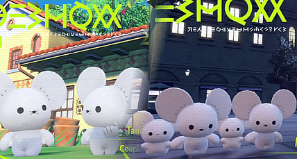 Pokedex photos of Tandemaus and Maushold via Pokémon Scarlet & Violet (2022), Nintendo