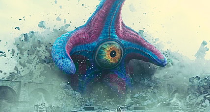 Starro prepares to attack Corto Maltese in The Suicide Squad (2022), Warner Bros Entertainment via HBO Max