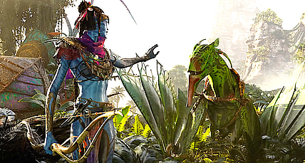 A Na'vi warrior tames a Forest Banshee via Avatar: Frontiers of Pandora (2023), Ubisoft