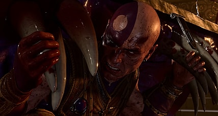 Minsc appears furious a Mimic is trying to eat him via Baldur's Gate III (2023), Larian Studios