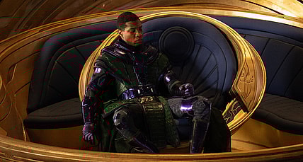 Jonathan Majors as Kang The Conqueror in Marvel Studios' ANT-MAN AND THE WASP: QUANTUMANIA. Photo by Jay Maidment. © 2022 MARVEL.