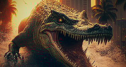 Promo art for 'Attack of the Meth Gator' (2023), The Asylum