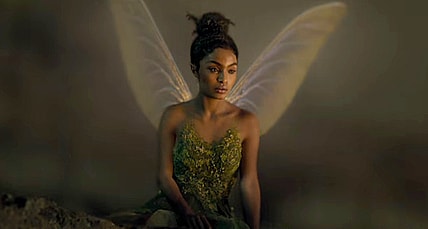 Tinkerbell (Yara Shahidi) takes a rest in Peter Pan & Wendy (2023), Disney