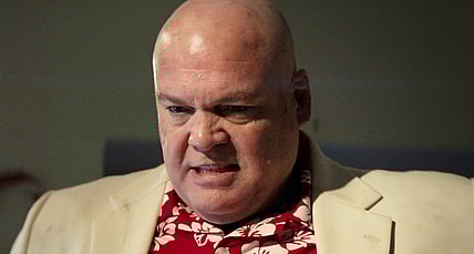 Wilson Fisk (Vincent D'onofrio) hunts down Kate Bishop (Hailee Steinfeld) in Hawkeye Season 1 Episode 6 "So This Is Christmas?" (2021), Marvel Entertainment