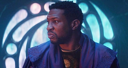 He Who Remains (Jonathan Majors) presents Loki (Tom Hiddleston) with a tough choice in Loki Season 1 Episode 6 "For All Time. Always." (2021), Marvel Entertainment