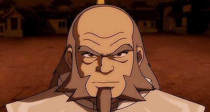 Uncle Iroh makes a stand against the Fire Nation in Avatar: The Last Airbender Season 3 Episode 16 "The Southern Raiders" (2008), Nickelodeon