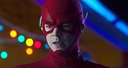 The Flash (Grant Gustin) desperately looks for Deathstorm (Robbie Amell) in The Flash Season 8 Episode 12 "Death Rises" (2022), Warner Bros. Television