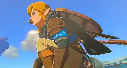 Link (Kengo Takanashi) takes flight in The Legend of Zelda: Tears of the Kingdom (2023), Nintendo