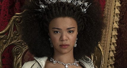 Queen Charlotte: A Bridgerton Story. (L to R) India Amarteifio as Young Queen Charlotte, Executive Producer/Director Tom Verica in episode 105 of Queen Charlotte: A Bridgerton Story. Cr. Liam Daniel/Netflix © 2023