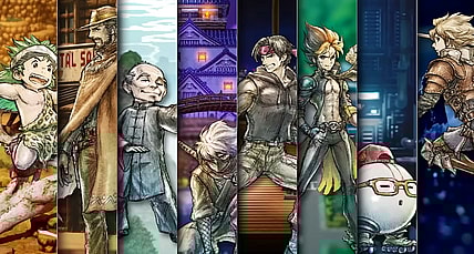 The nine heroes assemble in Live A Live (2022), Square Enix