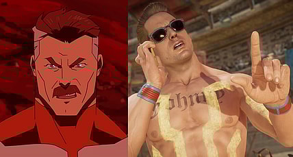 Omni-Man from Invincible and Johnny Cage from Mortal Kombat 11 Ultimate