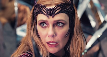 The Scarlet Witch (Elizabeth Olsen) is trapped within the Mirror Dimension in Doctor Strange in the Multiverse of Madness (2022), Marvel Entertainment