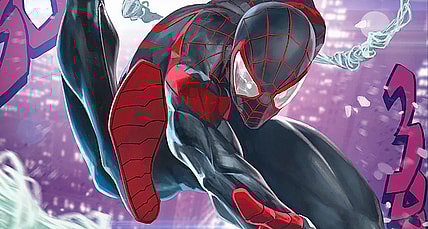 Miles Morales hits the streets on Skan Srisuwan's Sanctum Santorum Comics & Oddities variant cover for Miles Morales: Spider-Man Vol. 1 #19 (2020), Marvel Comics