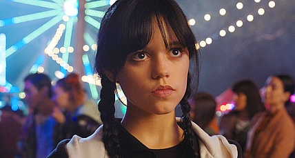 Wednesday. Jenna Ortega as Wednesday Addams in episode 101 of Wednesday. Cr. Courtesy Of Netflix © 2022