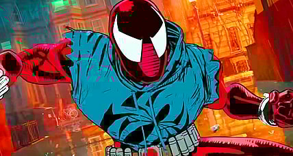 Ben Reilly (Andy Samberg) makes his cinematic debut in Spider-Man: Across The Spider-Verse (2023), Sony Pictures
