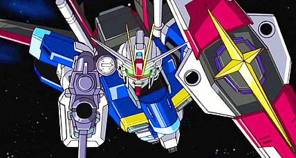 Kira Yamamoto (Soichiro Hoshi) launches his final assault in Mobile Suit Gundam SEED Destiny Episode 50 "The Final Power" (2005), Sunrise