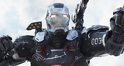 War Machine (Don Cheadle) prepares to unload in Captain America: Civil War (2016), Marvel Entertainment